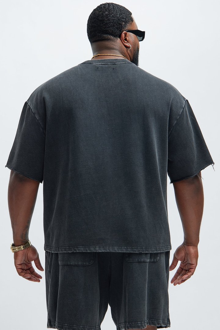 Tayson Heavy Wash Tee - Black Wash