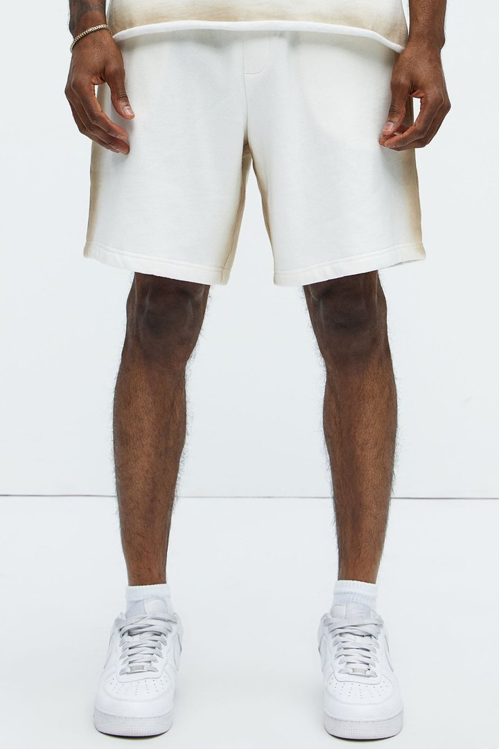 Tayson Blurred Lines Relaxed Shorts - Cream