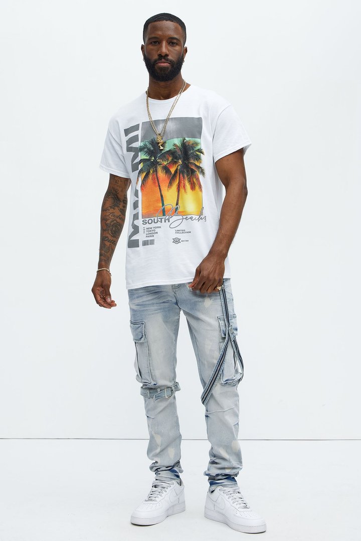 Miami South Beach Short Sleeve Tee - White