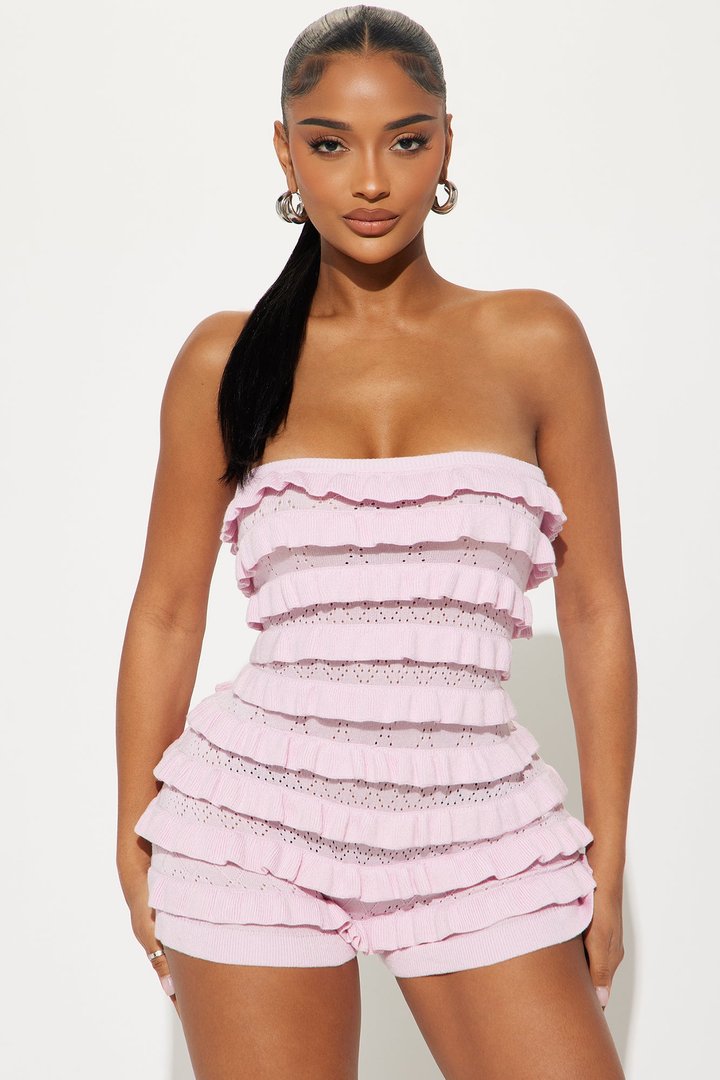 Pure Poetry Ruffle Romper - Pink