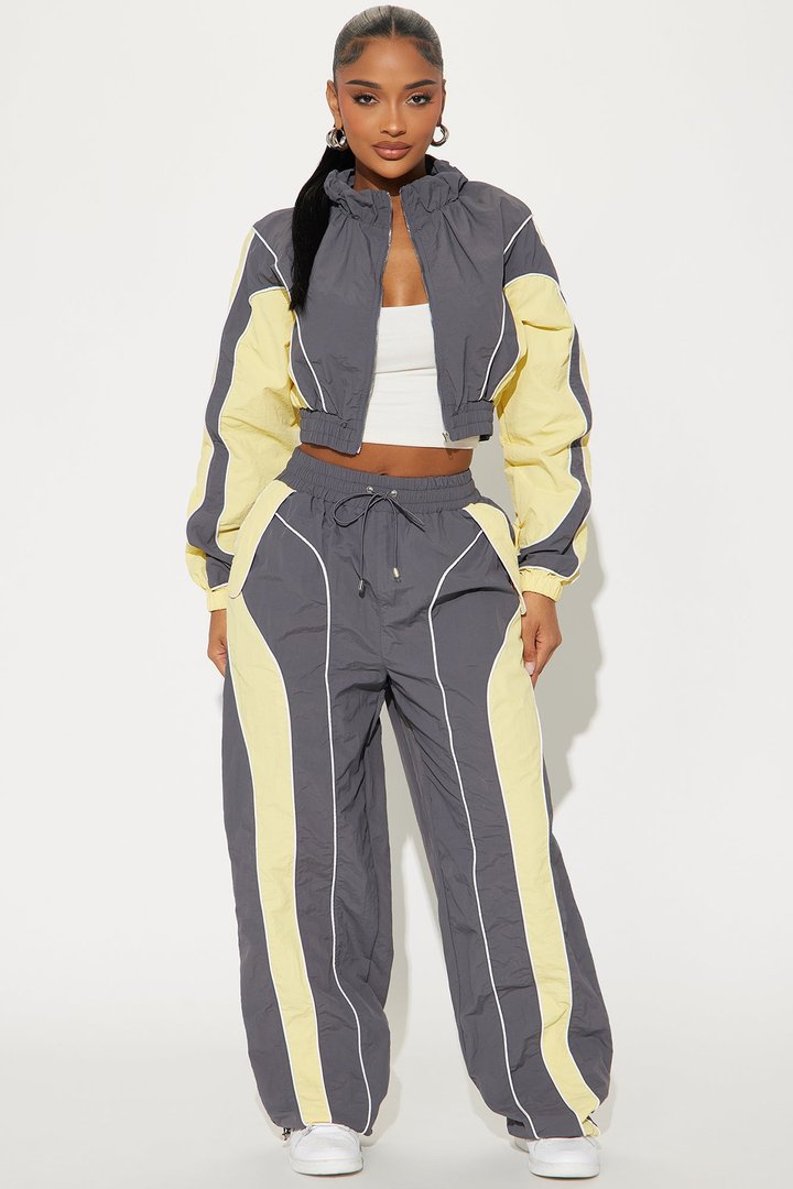 New Era Colorblock Windbreaker Jacket - Charcoal/combo
