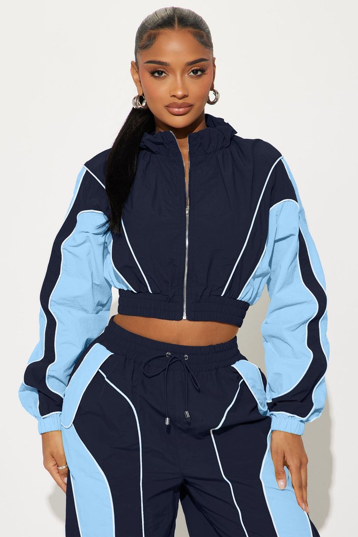New Era Colorblock Windbreaker Jacket - Blue/combo