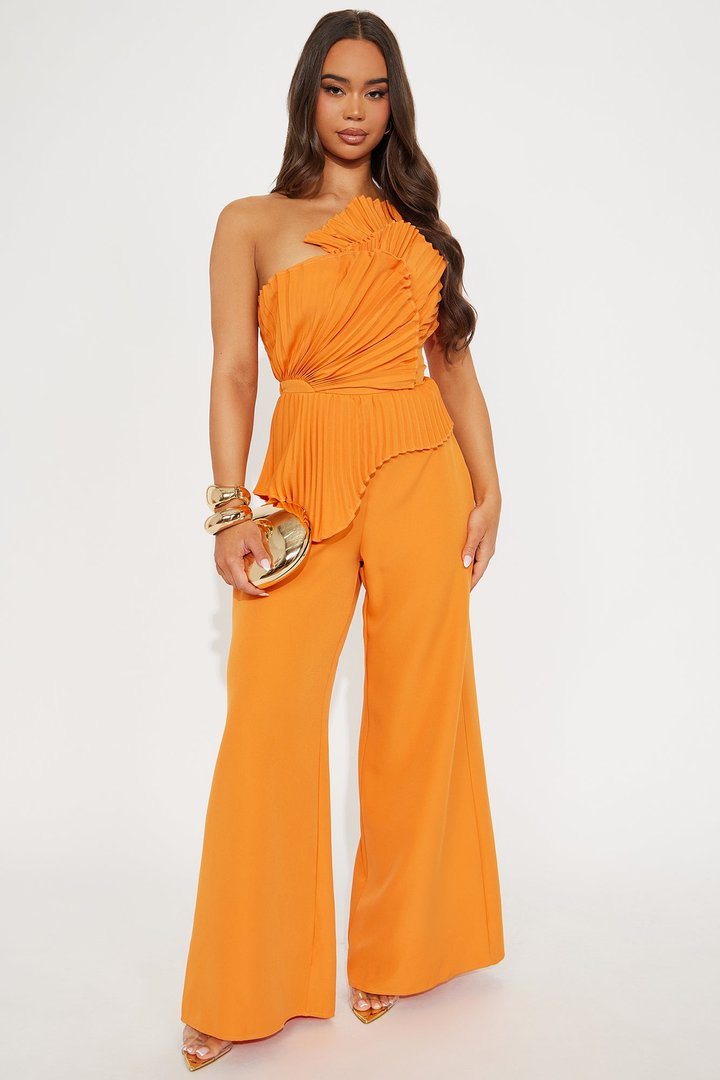 No Hesitation Jumpsuit - Orange