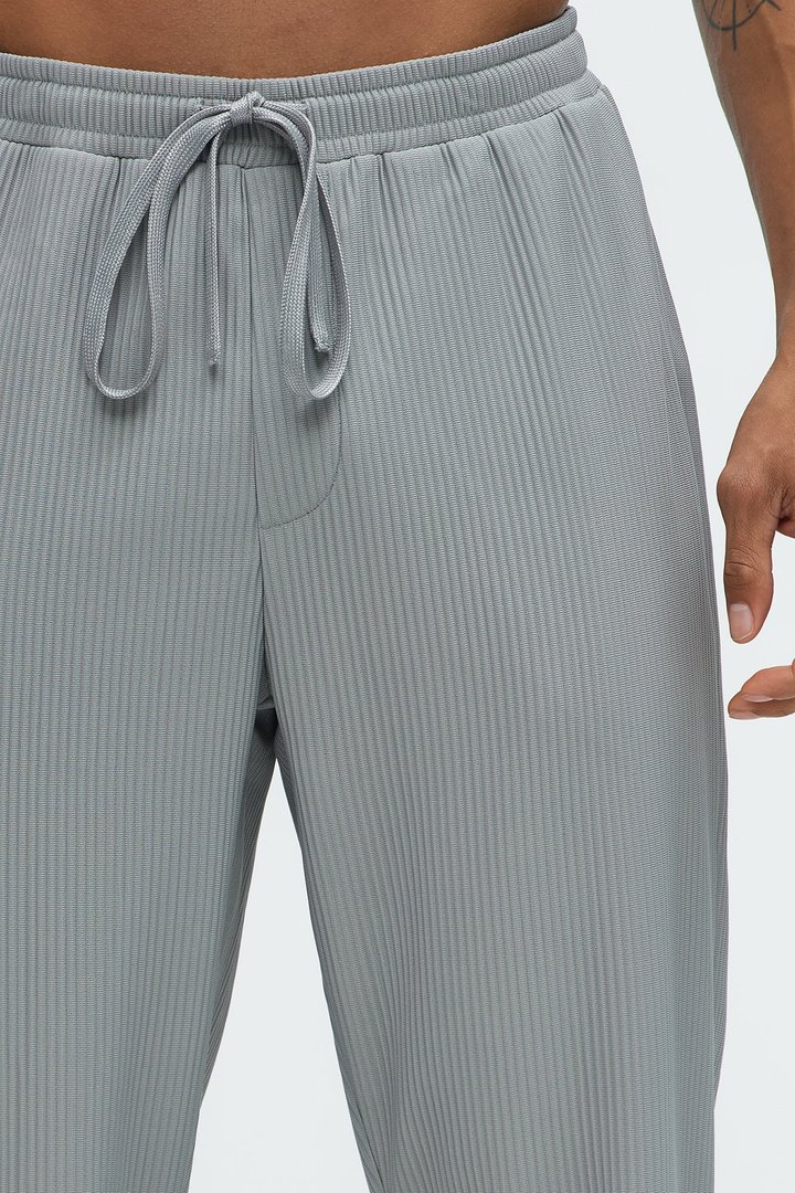 Show Up Slim Slit Pants - Grey