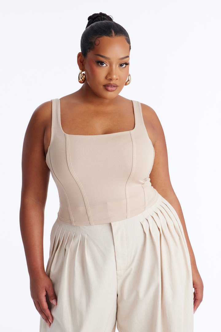Amanza Corset Top - Taupe