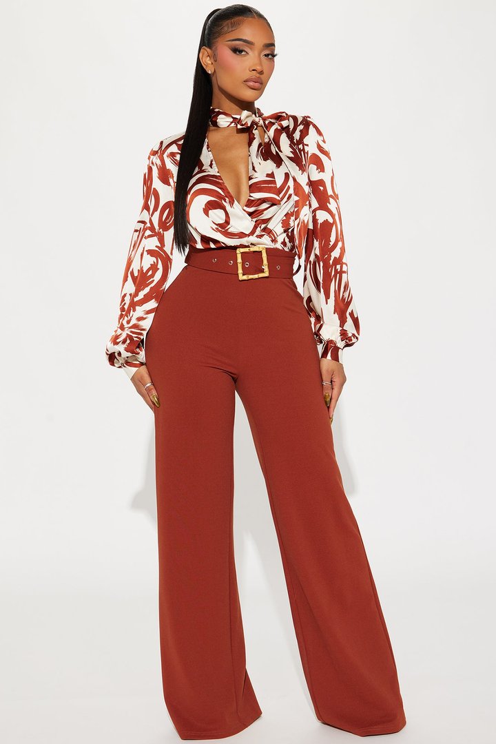 Extra Passion Jumpsuit - Rust/combo