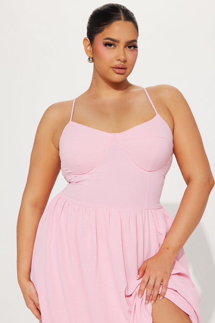 Francesca Midi Dress - Pink