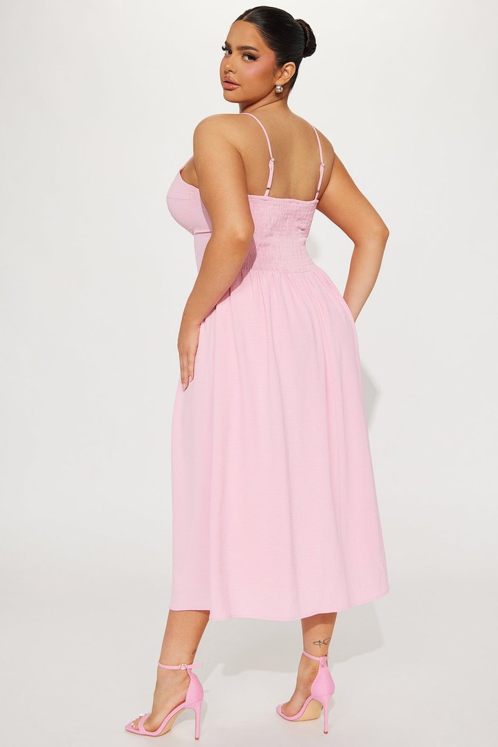 Francesca Midi Dress - Pink
