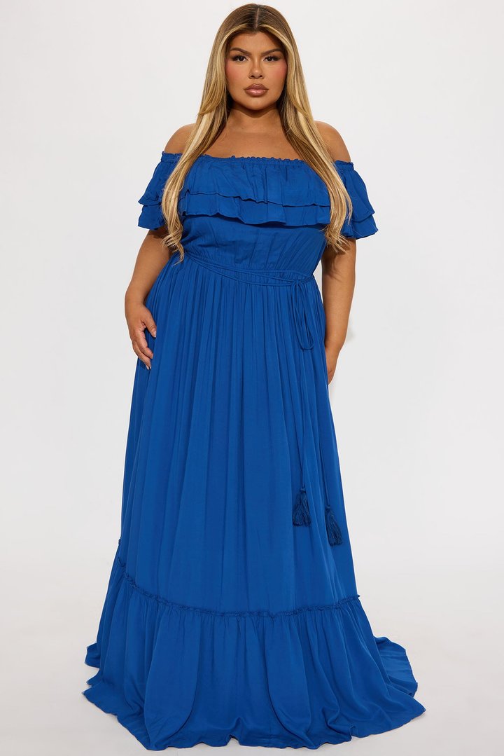 Caribbean Beauty Maxi Dress - Navy