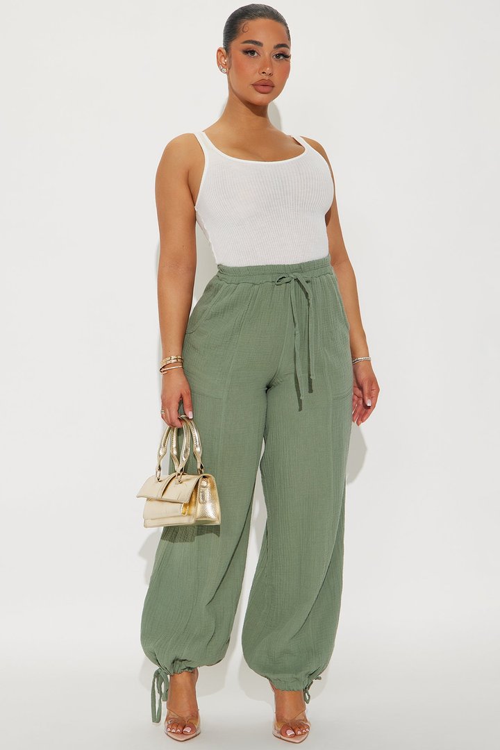 Cozumel Gauze Jumpsuit - Olive/combo