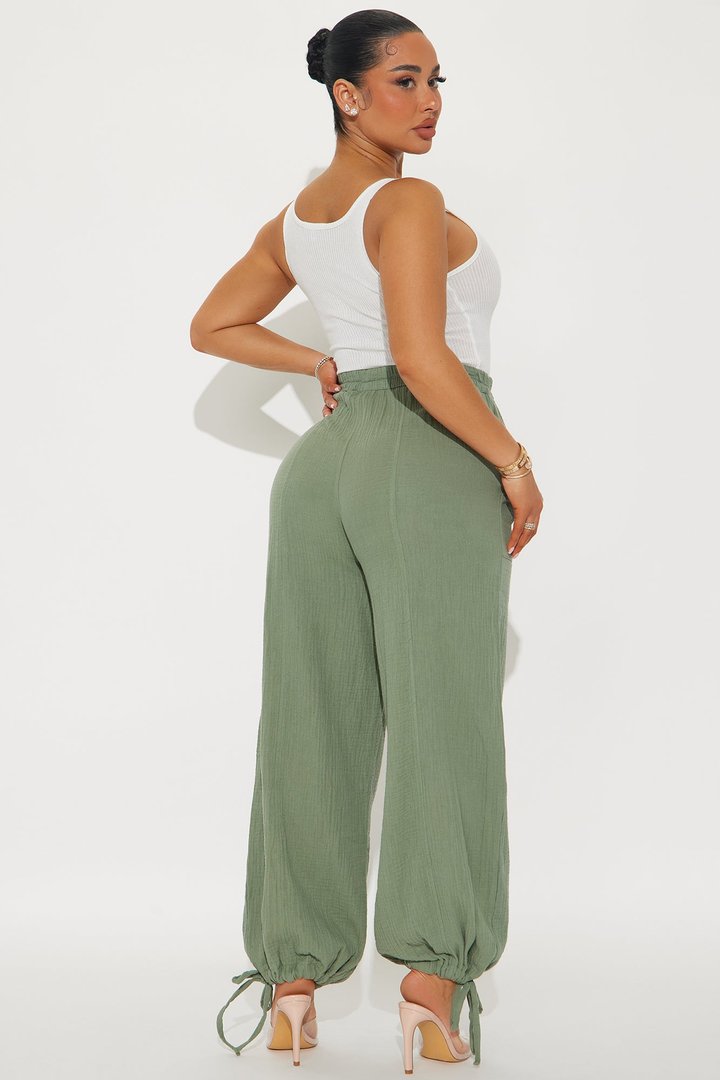 Cozumel Gauze Jumpsuit - Olive/combo