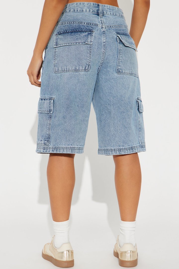 Hackney Cargo Denim Jorts - Vintage Wash