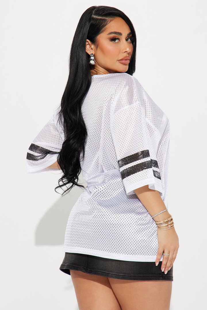 Box Suite Lace Jersey Tee - White