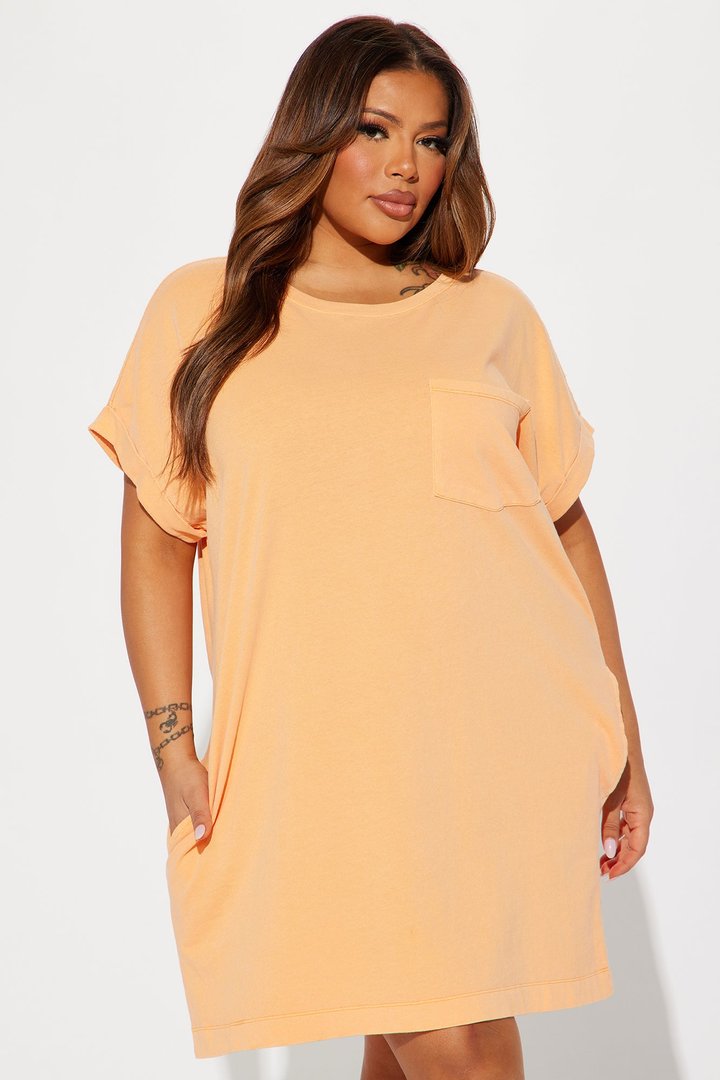 Krystal T-Shirt Dress - Orange
