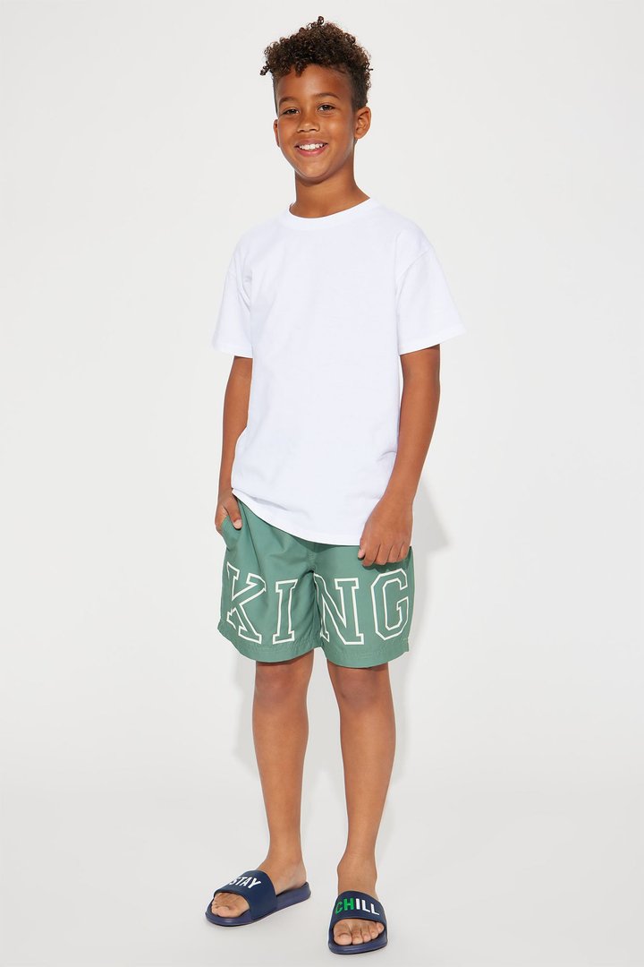 Mini I'm A King Swim Trunk - Green
