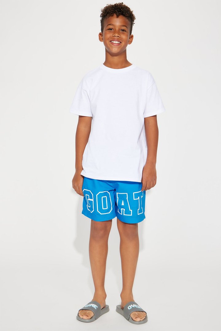 Mini I'm The Goat Swim Trunk - Blue