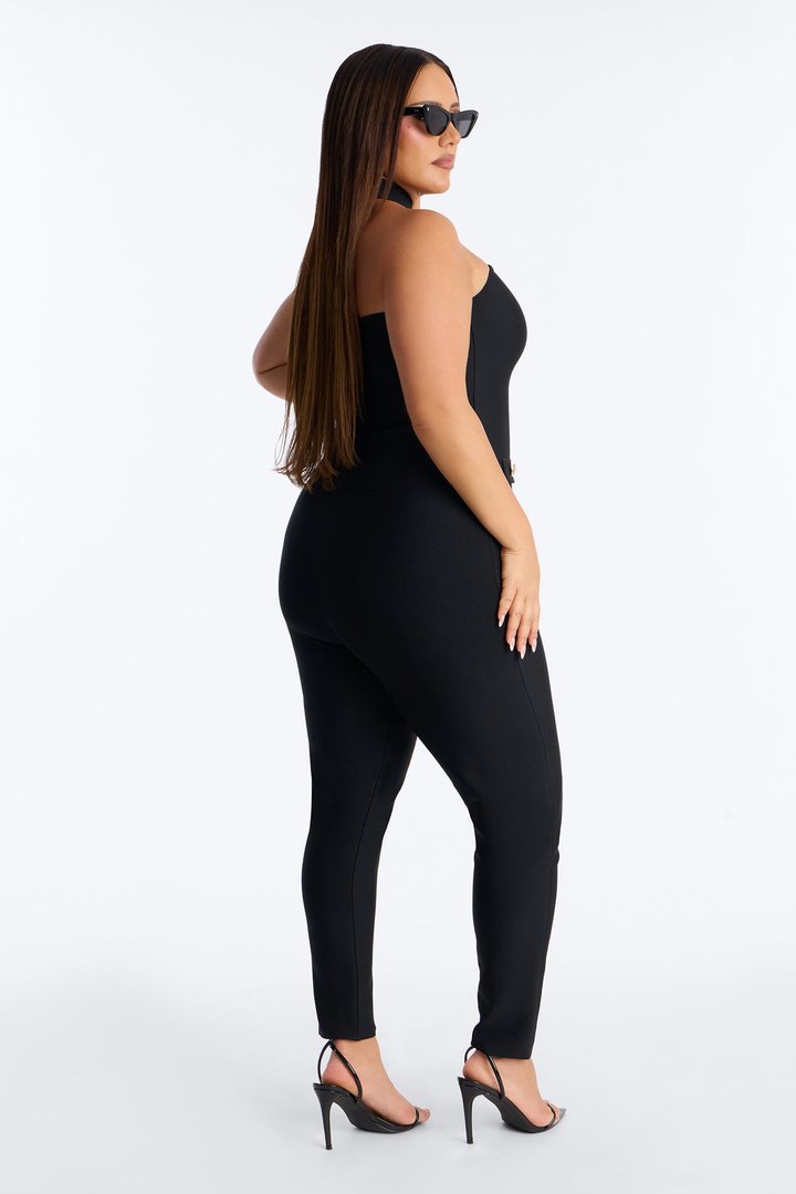 Star Struck Bandage Jumpsuit - Black