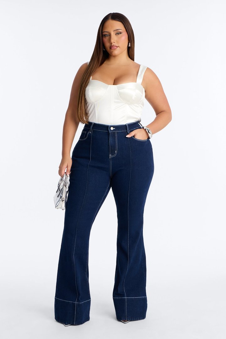See Myself Out Flare Jeans - Dark Wash
