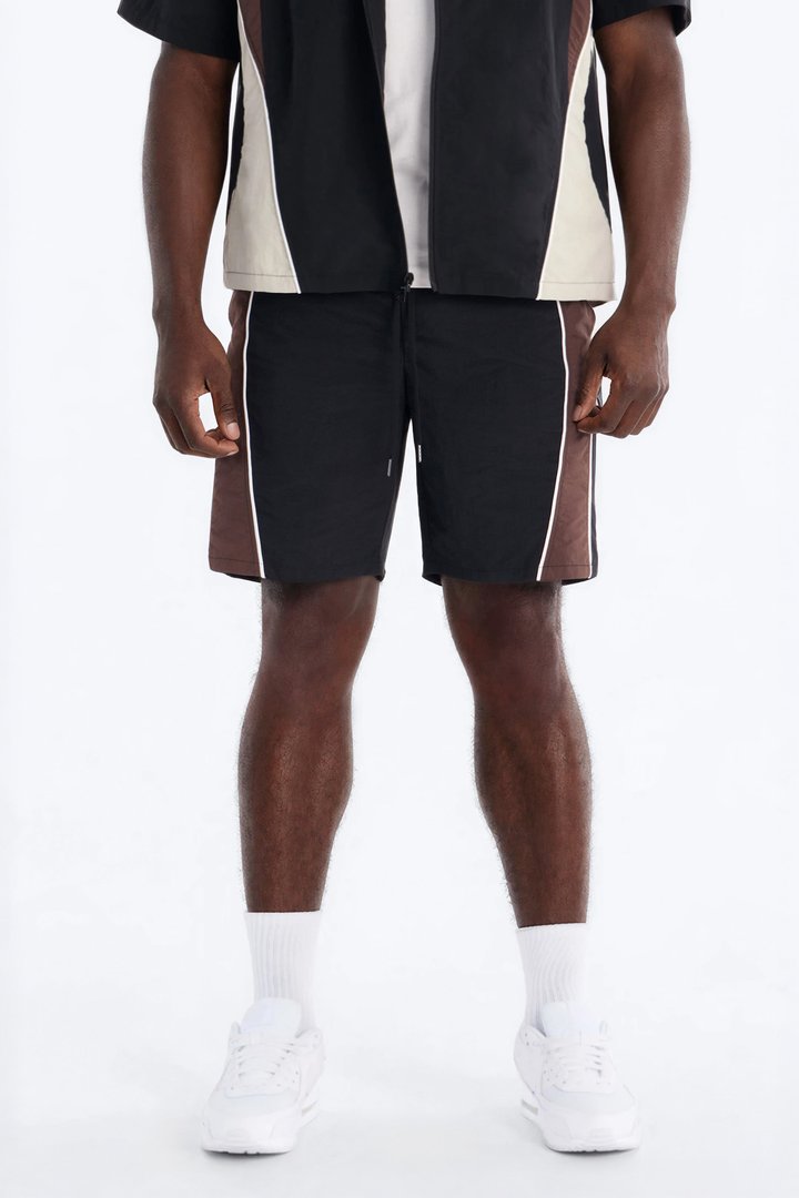 Relaxed Osaka Block Short - Black/Brown