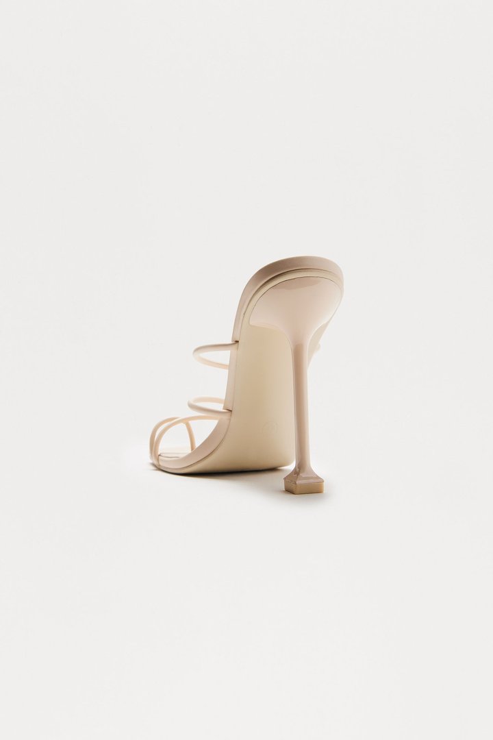 Get Over It Heeled Mules - Off White