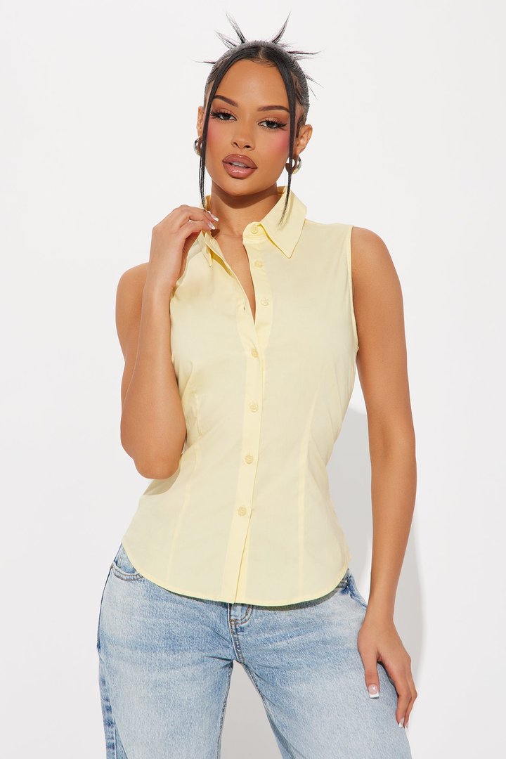 Brisa Poplin Shirt - Yellow