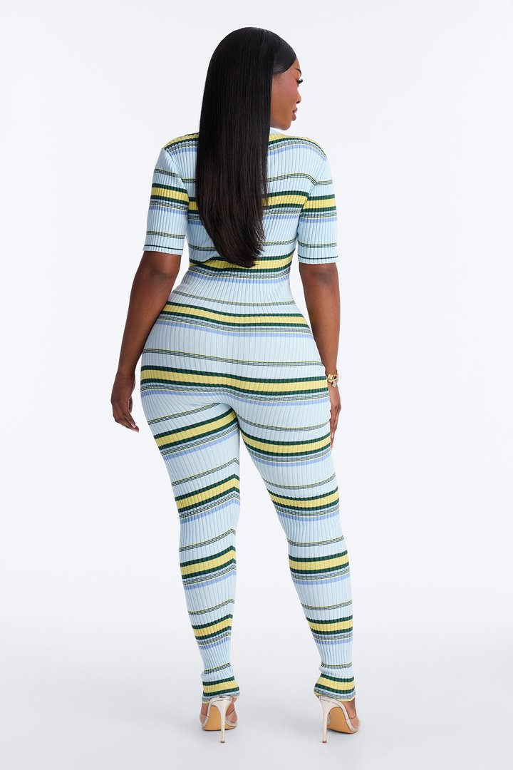 Caffeine Energized Jumpsuit - Blue/combo