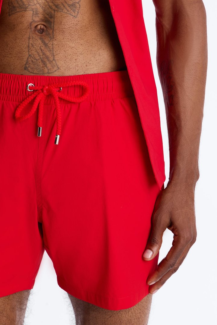 Montez Stretch Swim Trunk 6″ - Brick Red