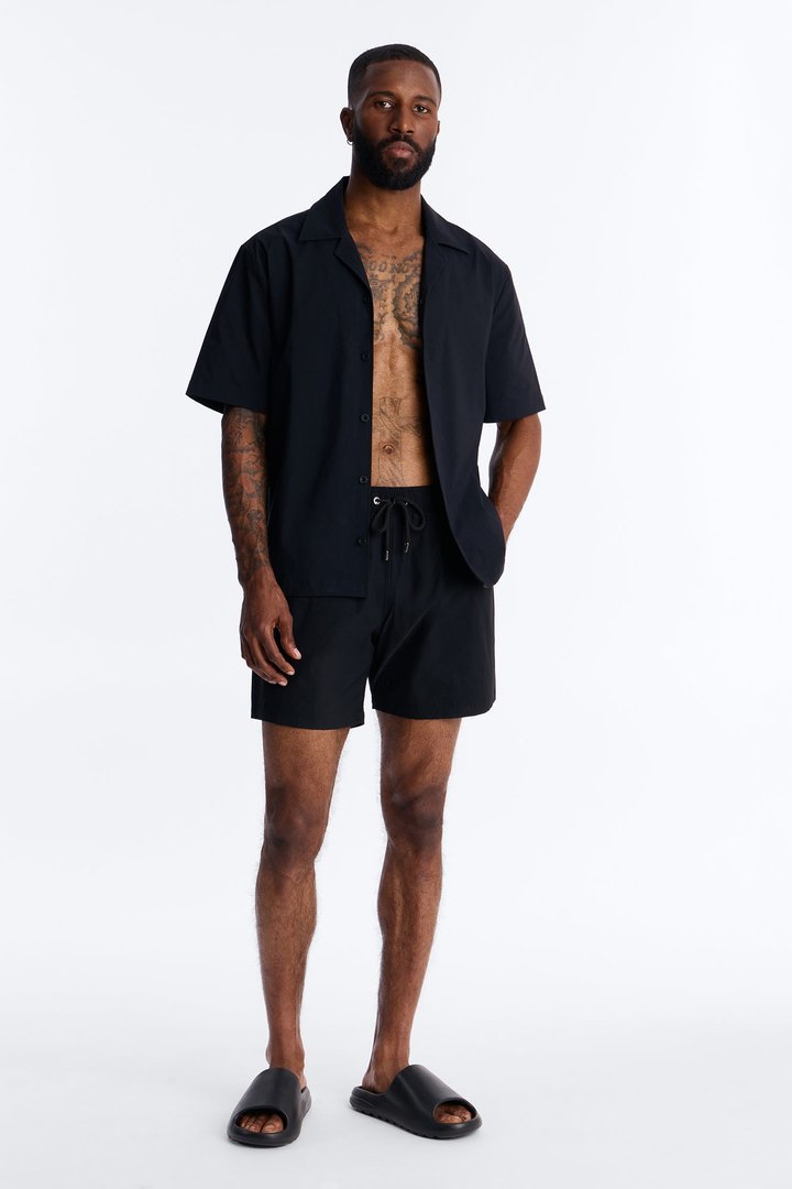 Montez Stretch Swim Trunk 7″ - Black