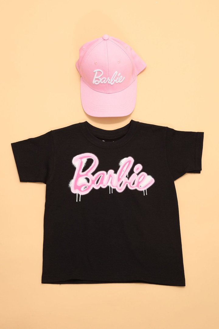 Mini Barbie Graffiti Tee - Black