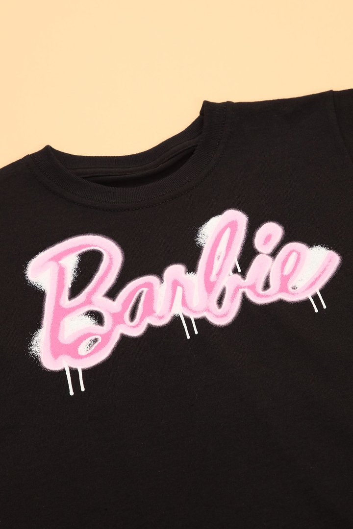 Mini Barbie Graffiti Tee - Black