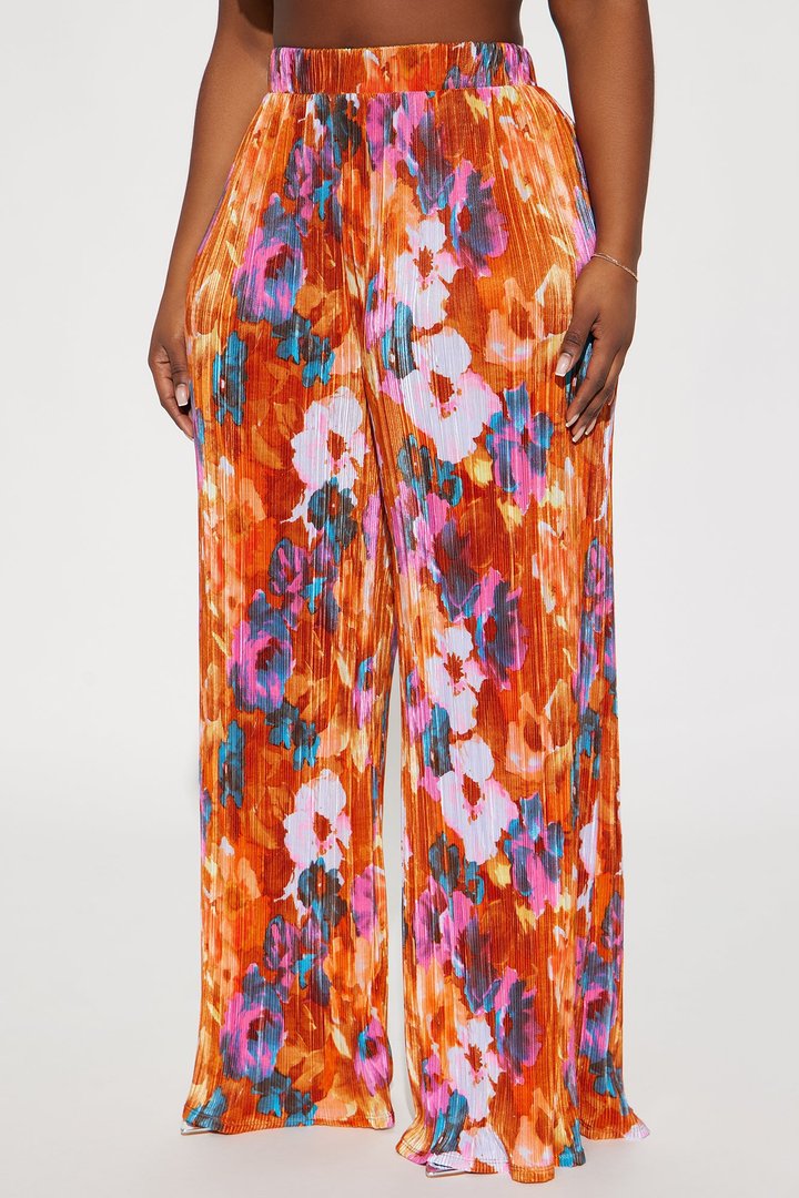 Pure Bliss Printed Plisse Pant - Multi Color