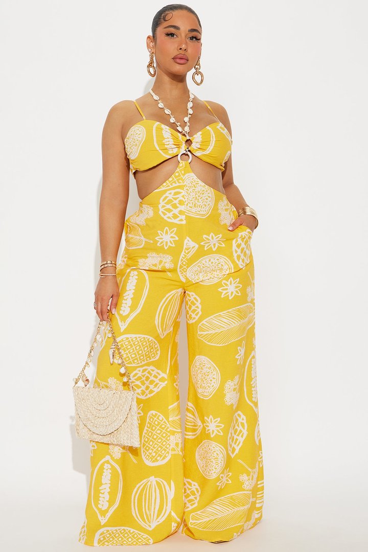Island Love Jumpsuit - Yellow/combo