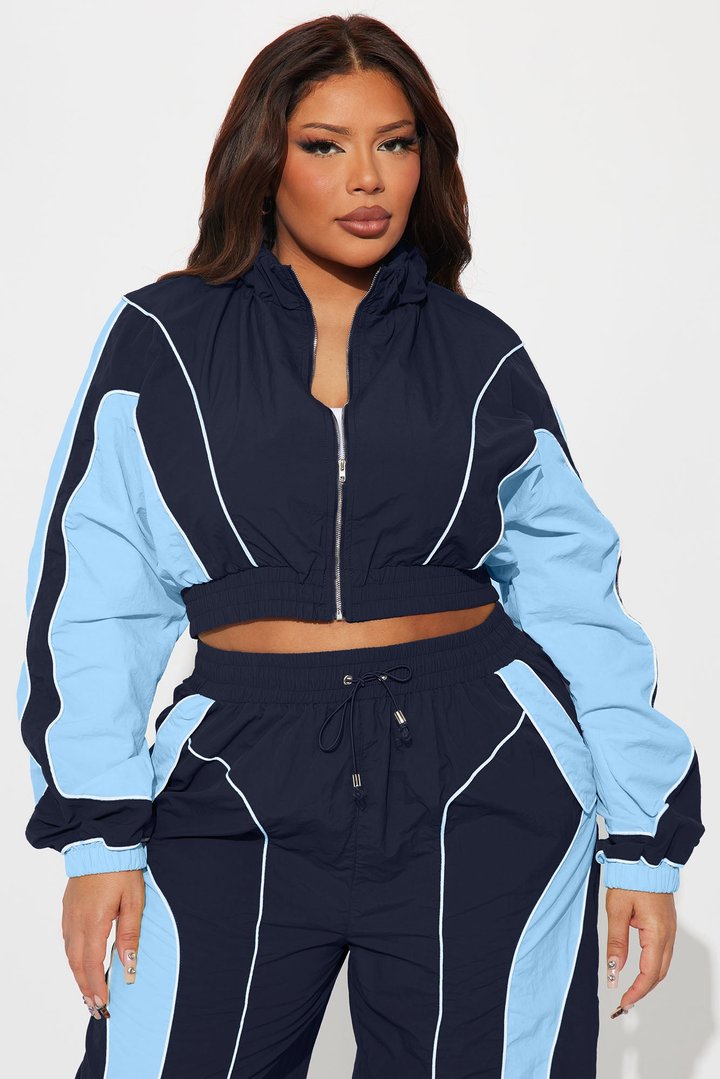 New Era Colorblock Windbreaker Jacket - Blue/combo