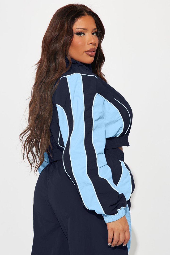 New Era Colorblock Windbreaker Jacket - Blue/combo