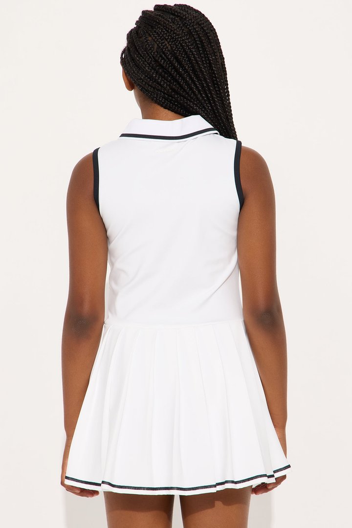 Mini Tennis Court Elevate Active Dress - White