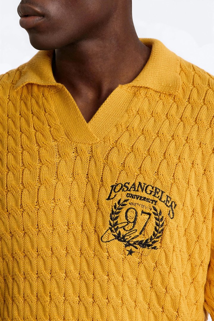Los Angeles 97 Short Sleeve Knit Johnny Polo - Rust