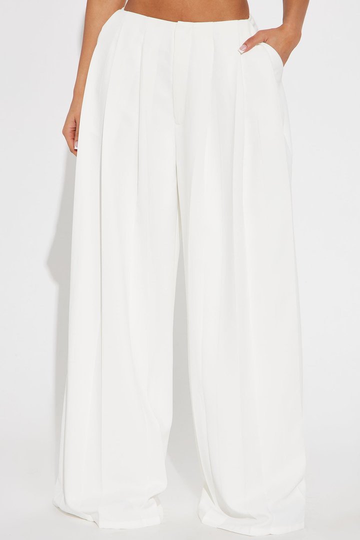 Blaire Wide Leg Trouser - White