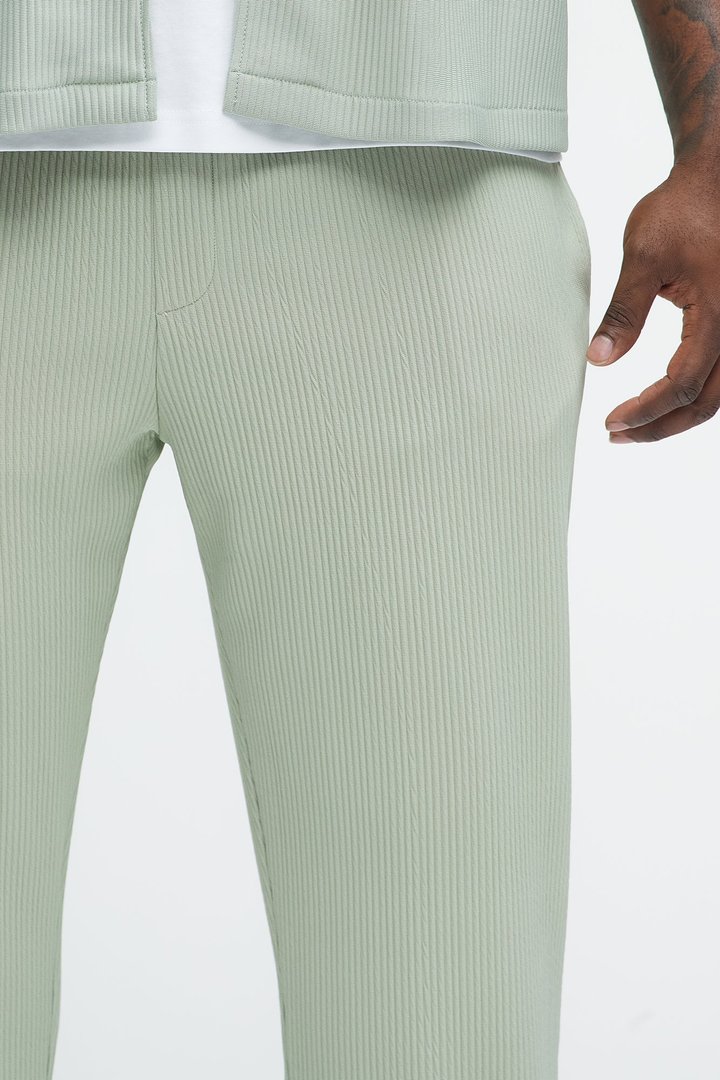 Show Up Slim Slit Pants - Sage