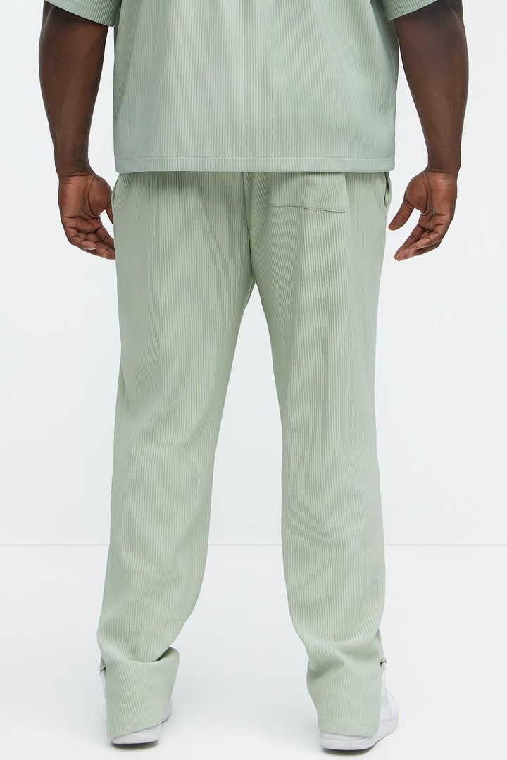 Show Up Slim Slit Pants - Sage