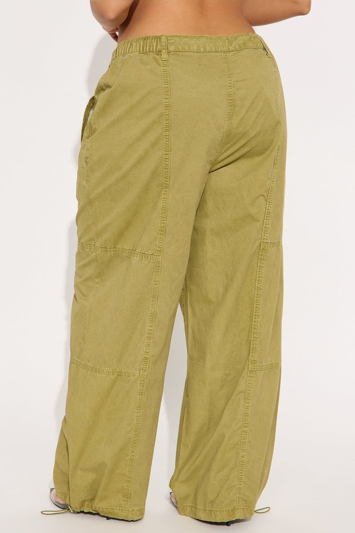 Olivia Wide Leg Jogger - Olive