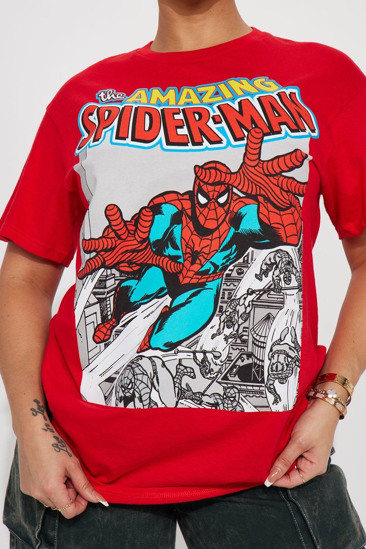 The Amazing Spiderman Graphic Tshirt - Red