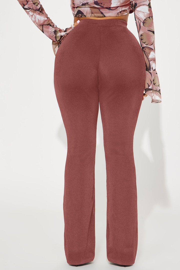 Slinky Girl Flare Pant - Rust