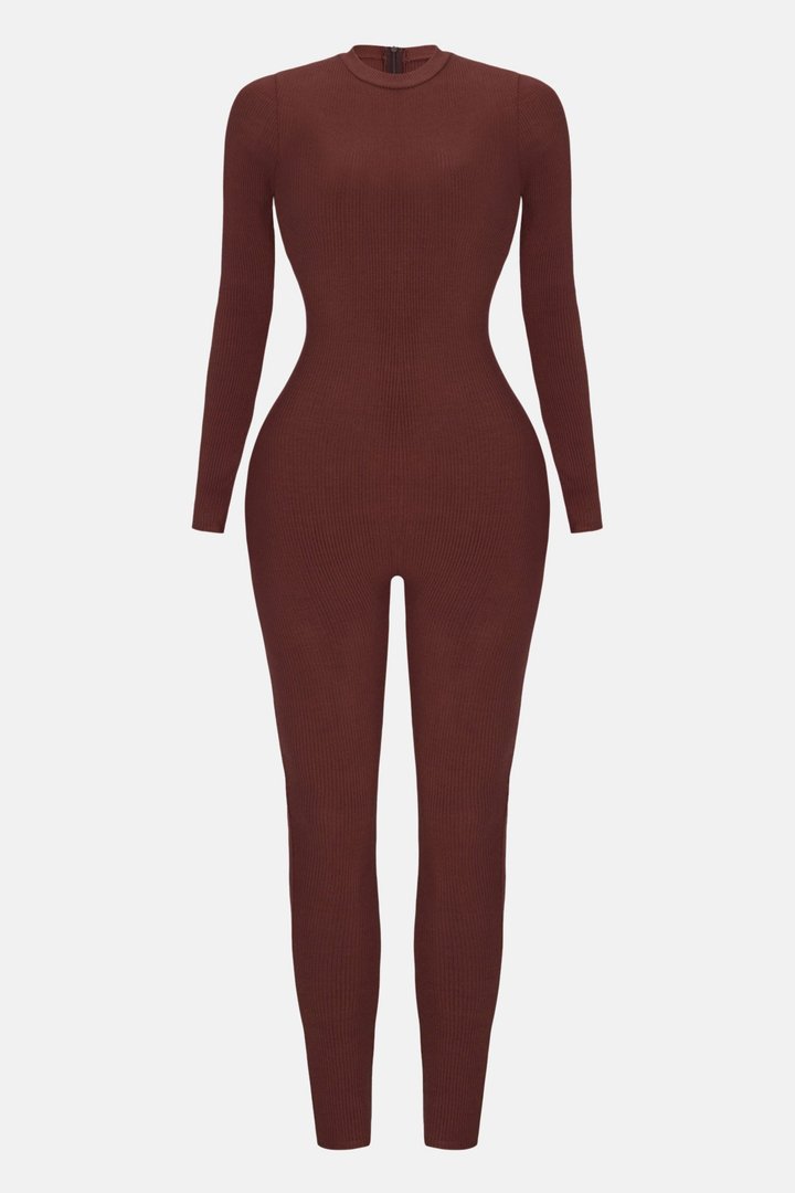 Maribel Snatched Jumpsuit - Chestnut