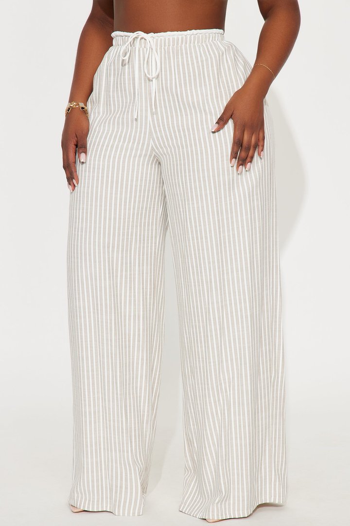 Hayden Double Waistband Pant - Stone