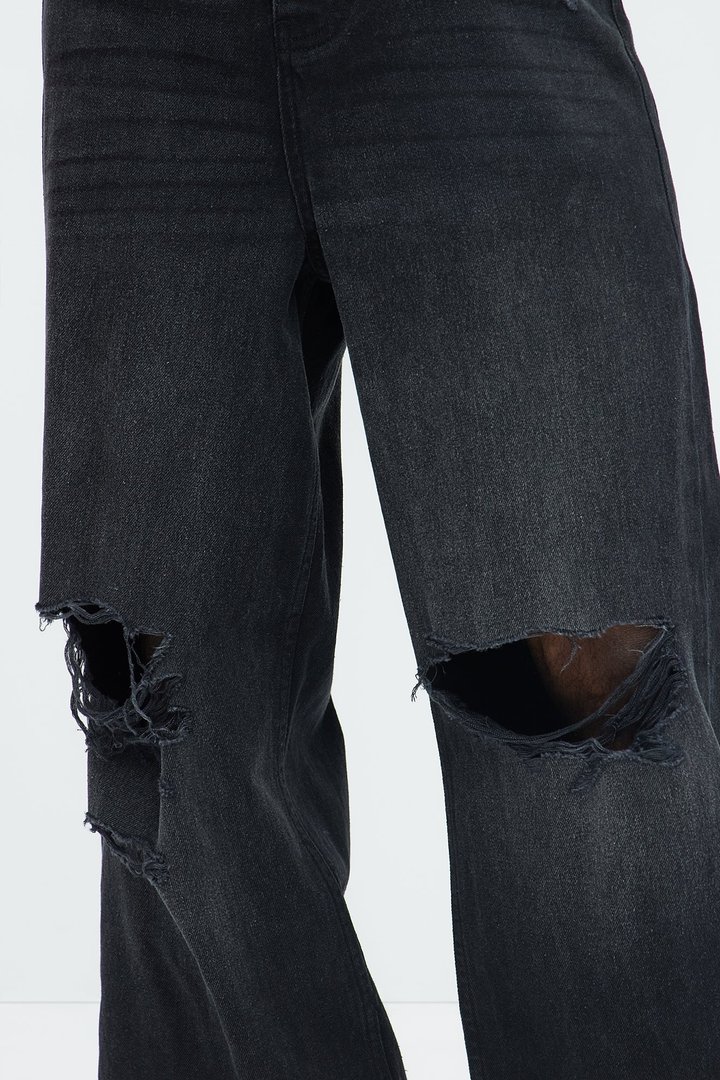 Alvarez Distressed Baggy Jeans - Black Wash