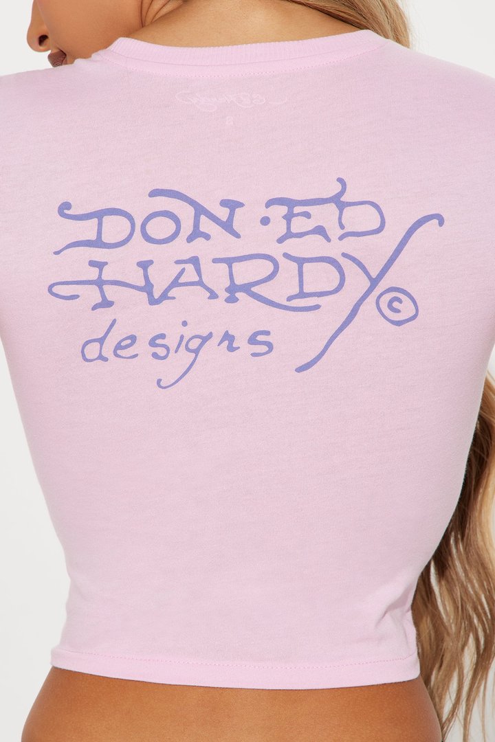 Dragon Flame Ed Hardy Tee - Pink