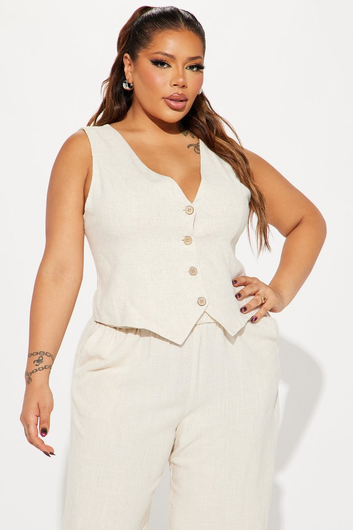 Better Off Linen Pant Set - Khaki