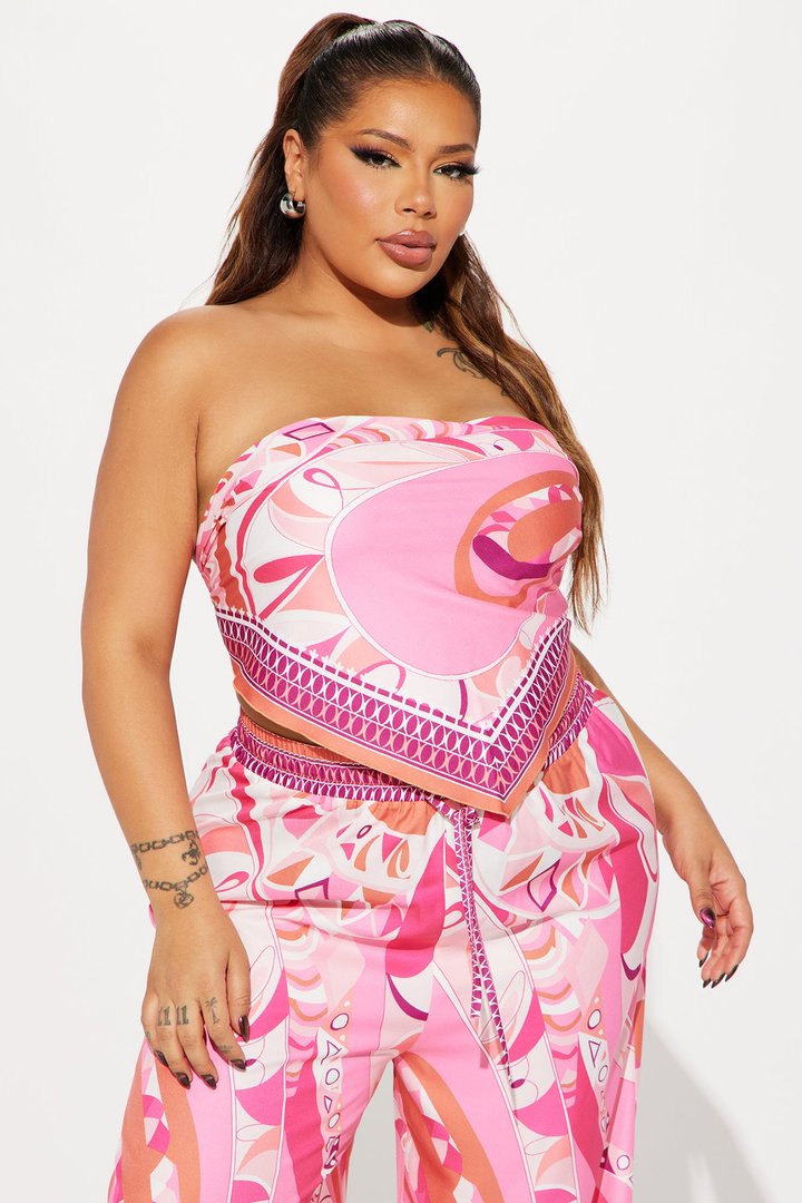 Rosario Pant Set - Pink/combo