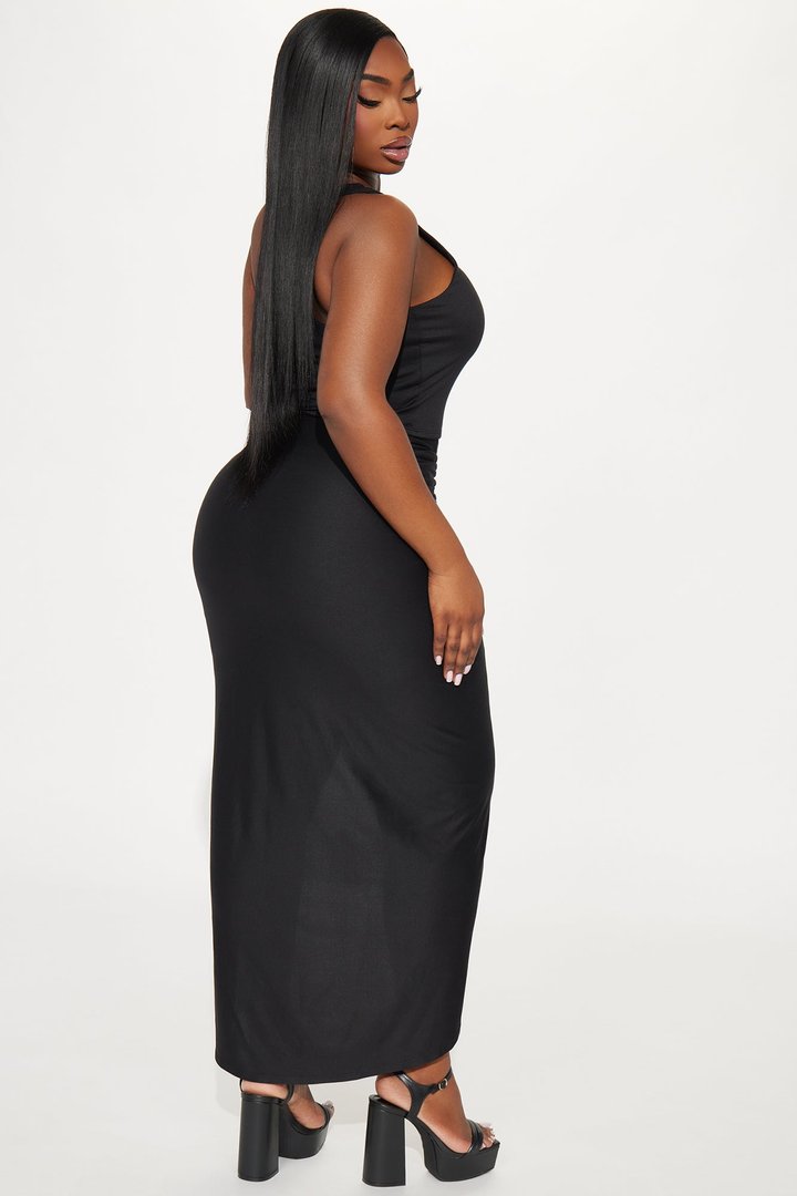 Lanie Maxi Skirt Set - Black