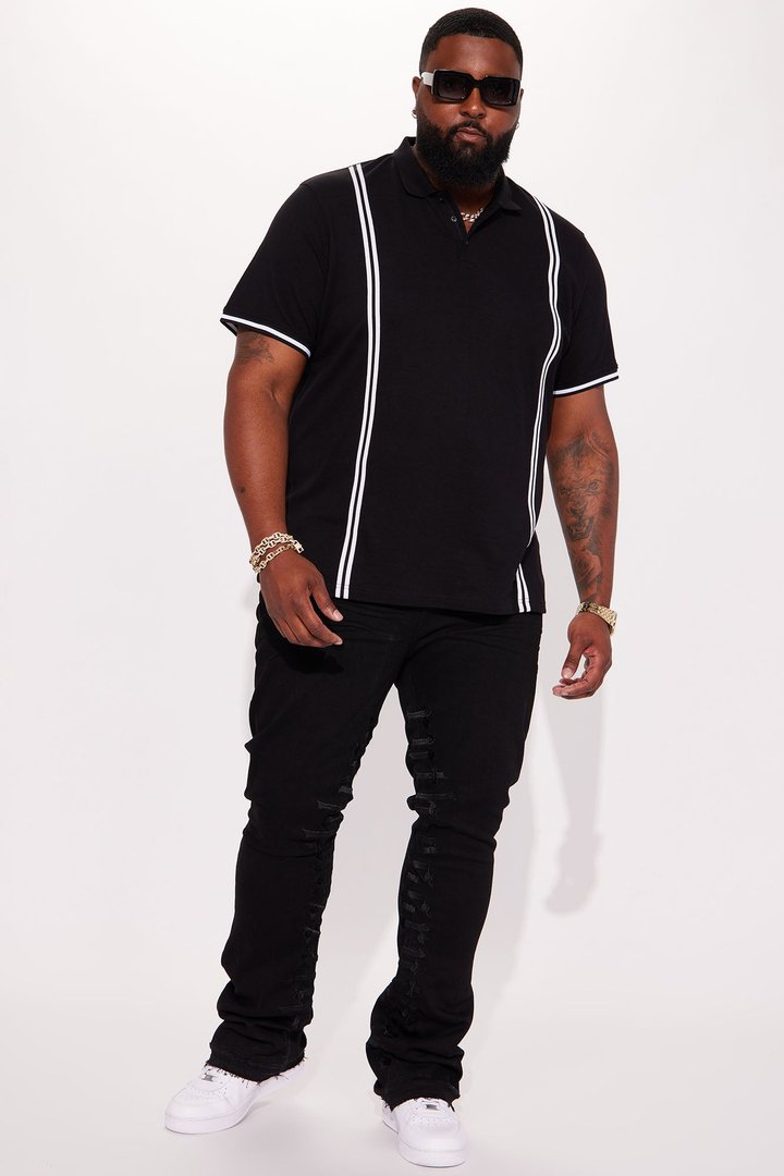 Strikeout Short Sleeve Polo - Black